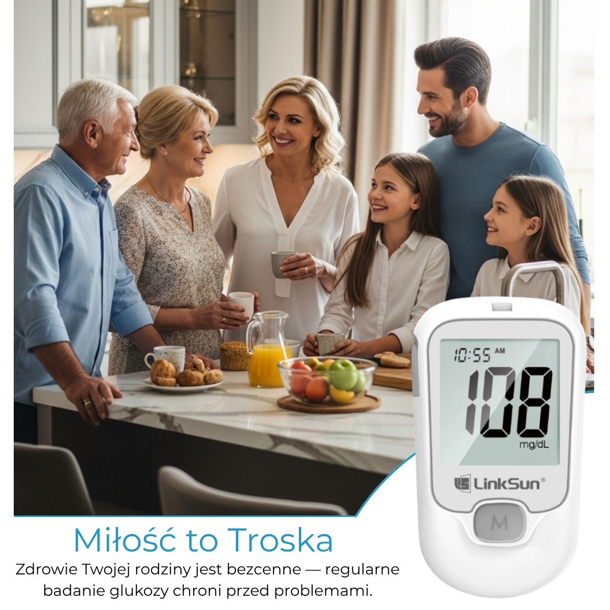 Miernik CukroCare™ z Paskami i Lancetami